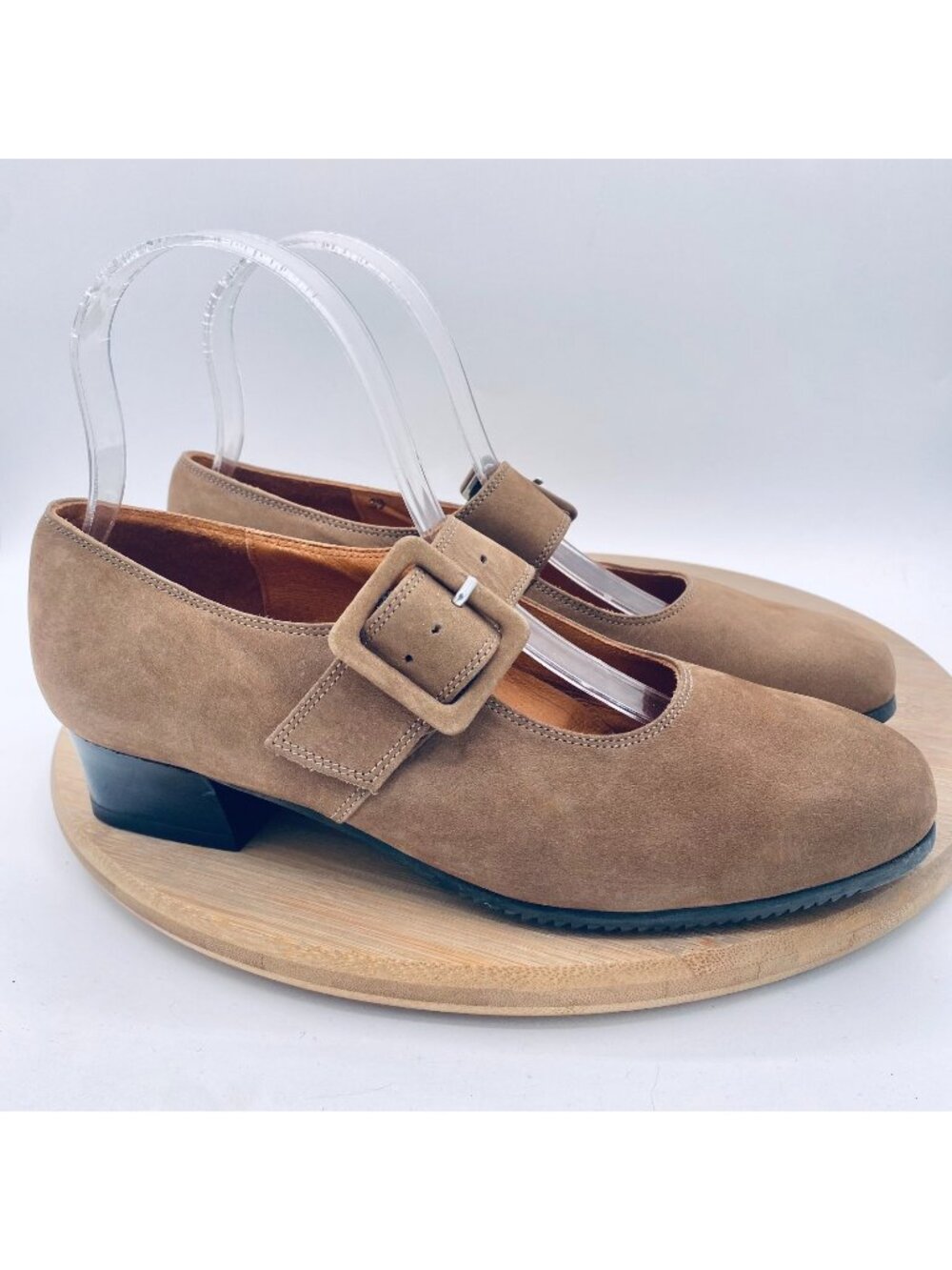 BeautiFeel Heels Womens 8 39 Tan Leather Mary Jane Comfort Pumps